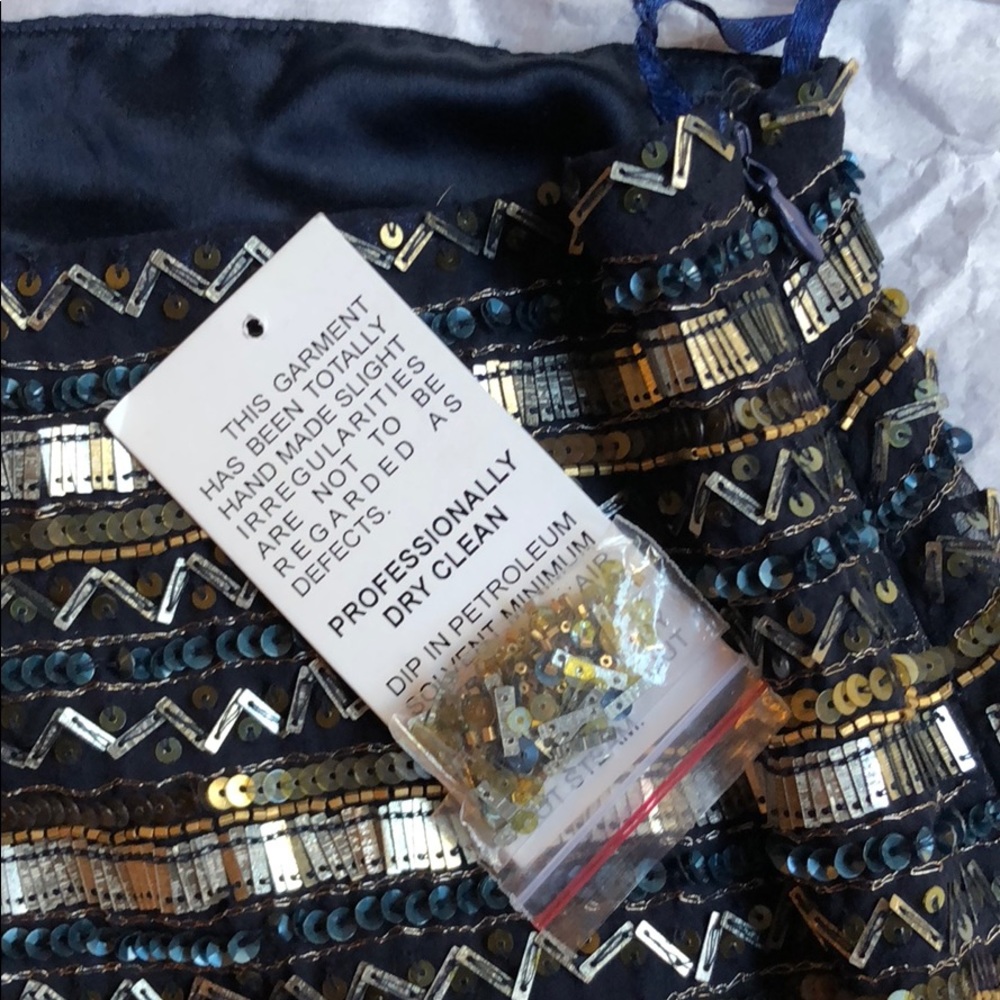 Parker beaded tribal mini skirt - glam silver navy - Picture 8 of 8
